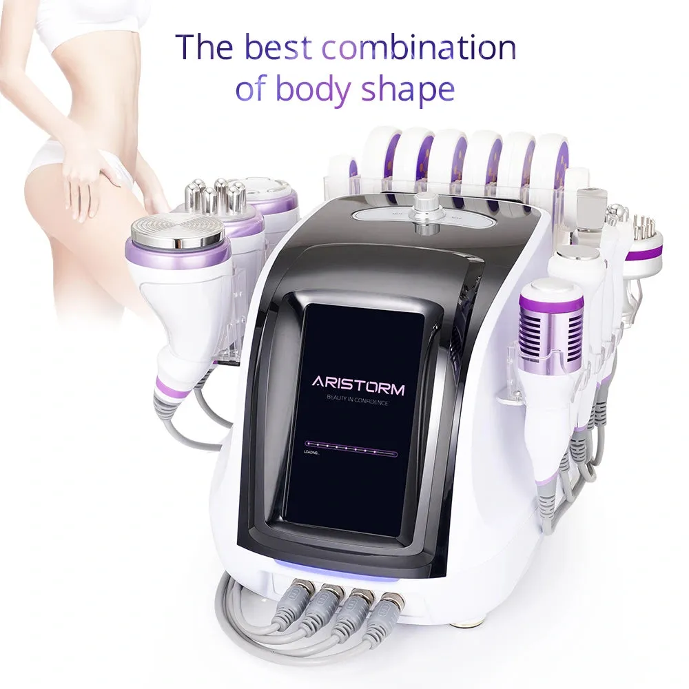 10In1 Ultrasonic Cavitation Slimming Radio Frequency Vacuum Photon Bio Microcurrent LipoLaser Shaping Machine