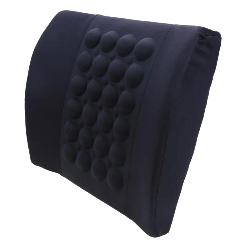 1Pc Electrical Massage Car Headrest Seat Back Relief Lumbar Pain Back Support Pillow Waist Safety Chair Cushion For Auto Vehicle
