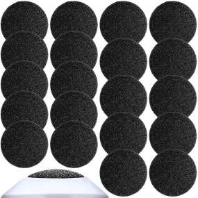 20 Pieces Regular Coarse Replacement Pads for Portable Electric Foot Grinder Foot File Refills Vacuum Adsorption Electric Callus Remover Hard Skin Grind Head for Cracked Heels Dead Skin (Black) Black