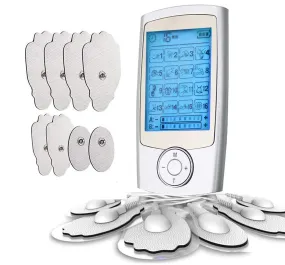 2020 Latest Upgrade Version Dual Channel Rechargeable TENS Unit Muscle Stimulator Electronic Pulse Massager with 16 Modes and 12 Pads Portable Smart Electro Pain Relief Machine