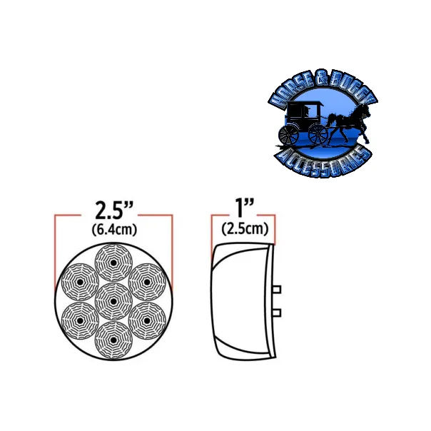 2.5" Round Trux Dual Revolution LEDs (Choose Color)