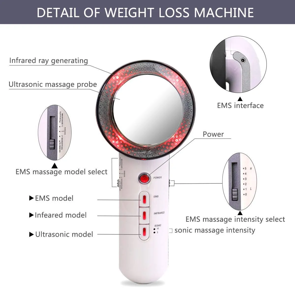 3 in 1 EMS Infrared Ultrasonic Body Massager