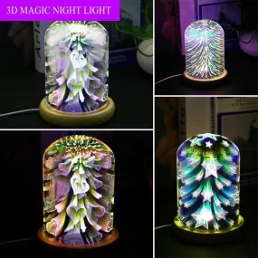 3D Glass Covered LED Lamp