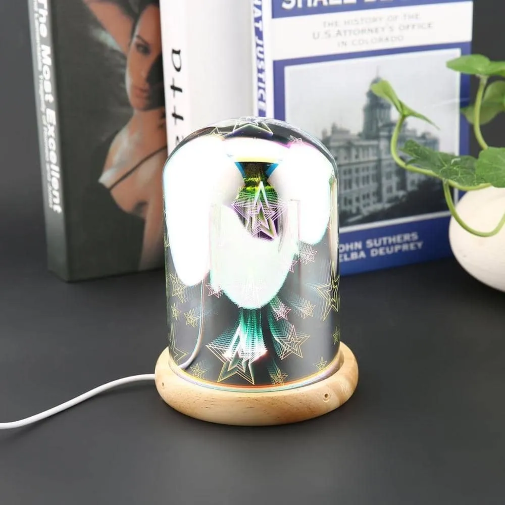 3D Glass Covered LED Lamp
