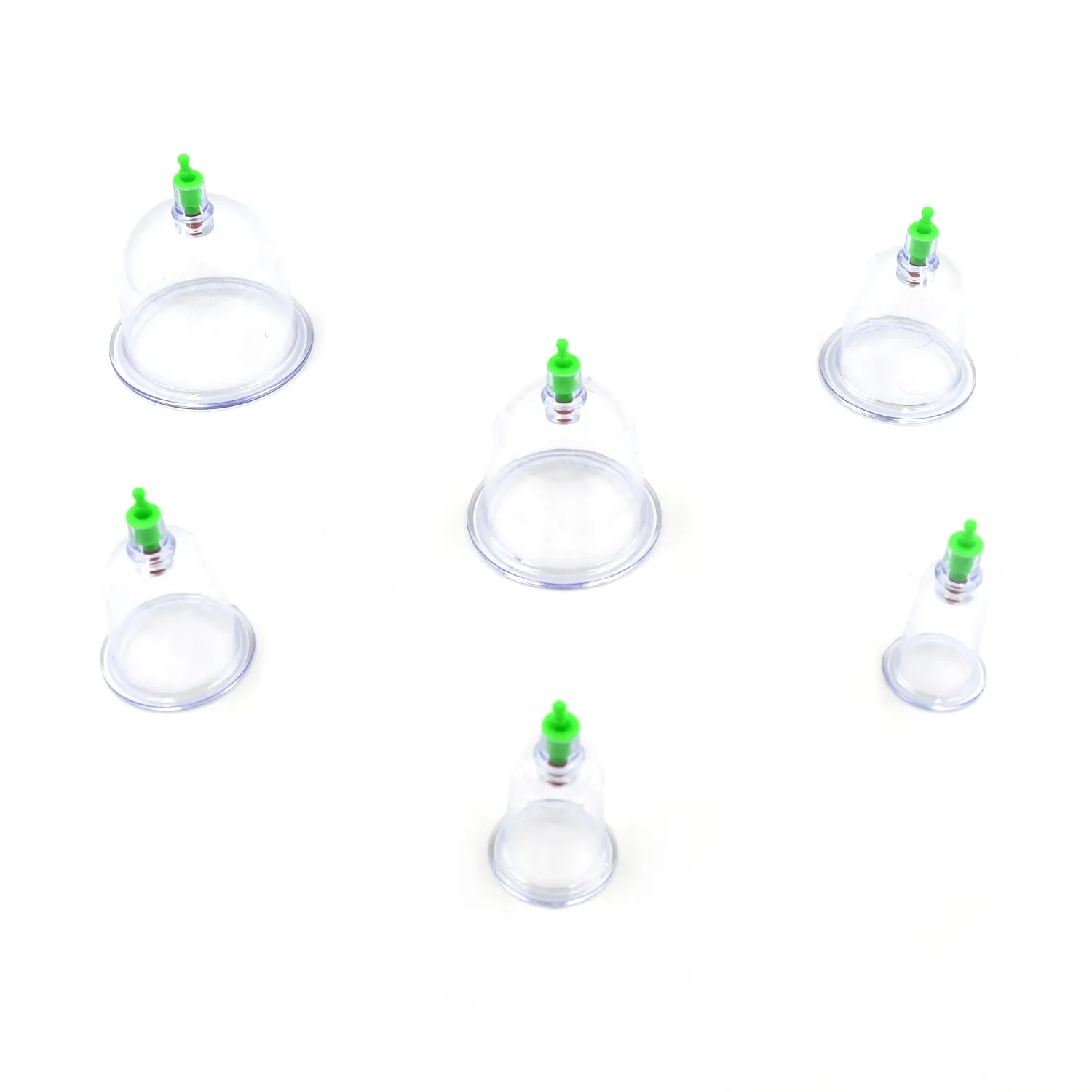 6614a Vacuum Cupping Set 6 Pcs Kit Pull Out A Vacuum Apparatus Therapy Relax Massagers Curve Suction Pumps