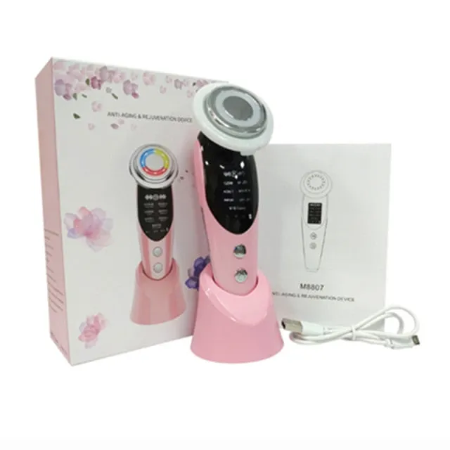 7 in 1 Face Lift Devices RF Microcurrent Skin Rejuvenation Facial Massager