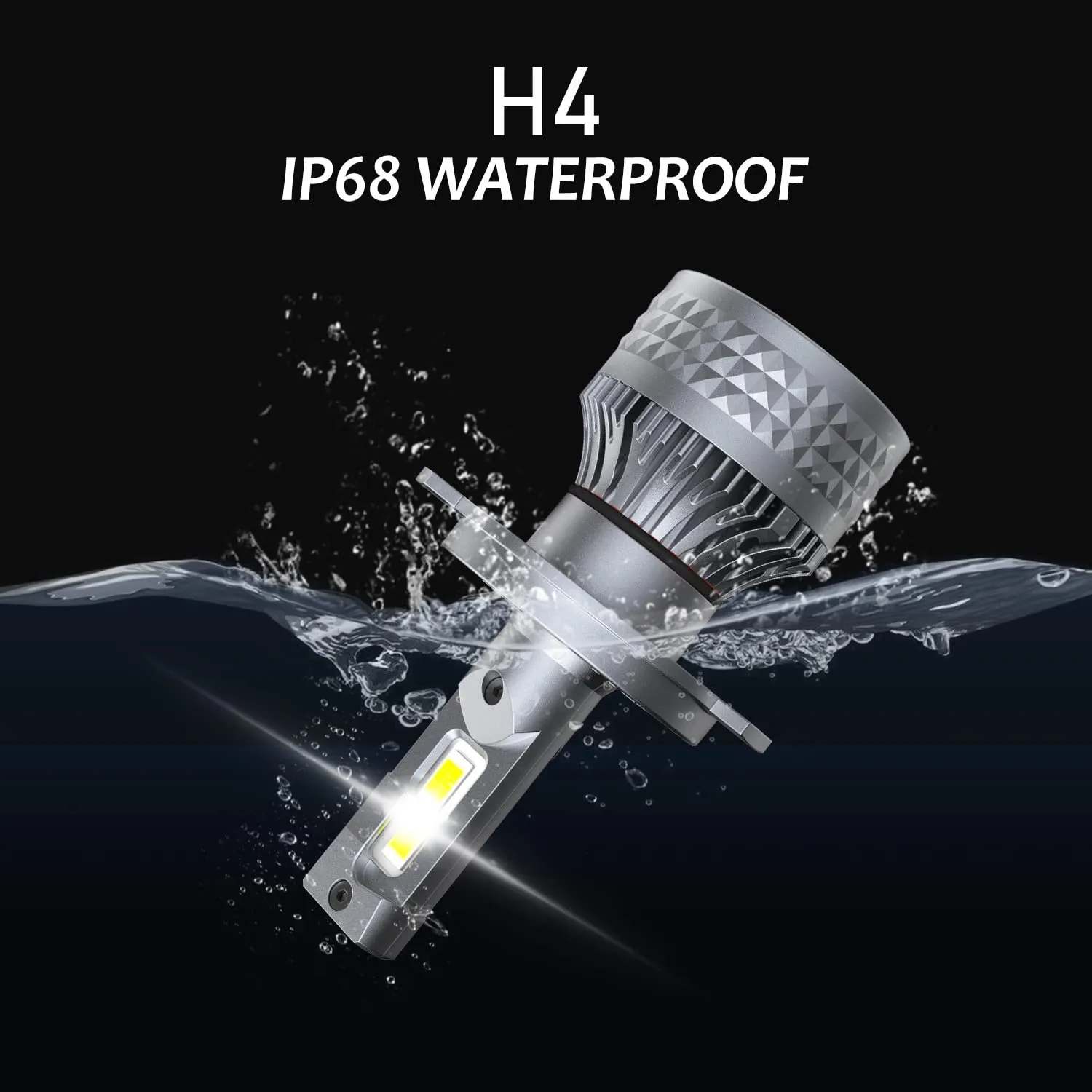 70W H4 9003 LED Headlight Bulbs 6500K White High Low Beam Headlamps | T9