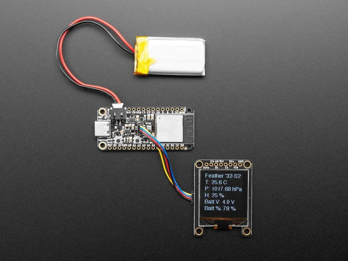 Adafruit ESP32-S2 Feather with BME280 Sensor - STEMMA QT (4MB Flash   2 MB PSRAM)