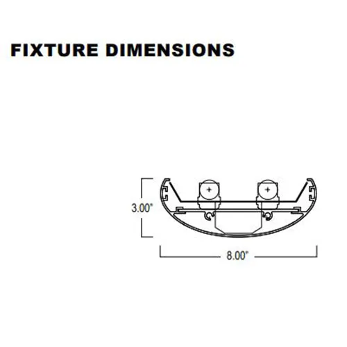 Advantage Environmental Lighting HCL High Performance Half Cylinder Linear Fluorescent Luminaire