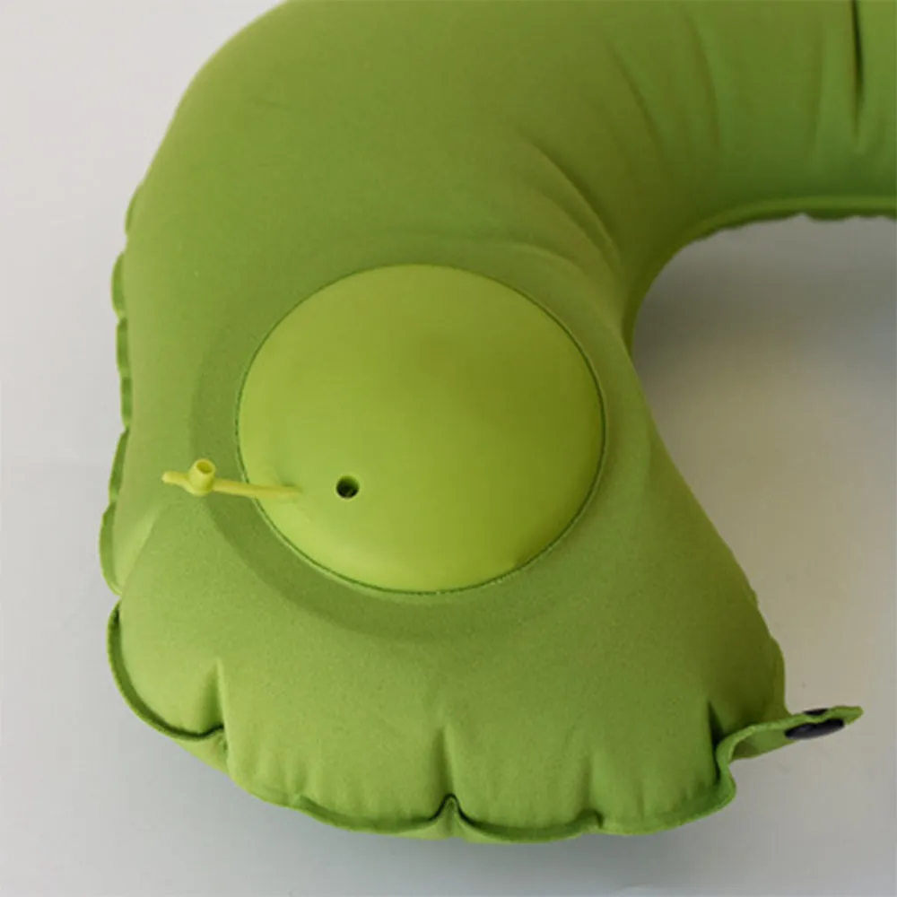 Air Inflatable U-Shaped Travel Neck Pillow Cushion Sxc-02592 Green