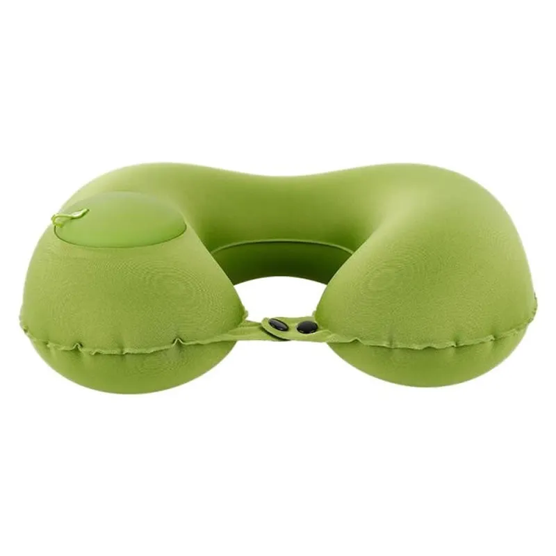 Air Inflatable U-Shaped Travel Neck Pillow Cushion Sxc-02592 Green