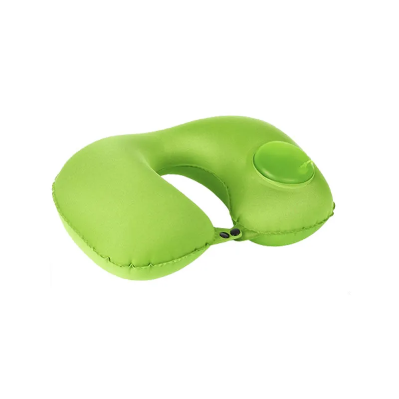 Air Inflatable U-Shaped Travel Neck Pillow Cushion Sxc-02592 Green