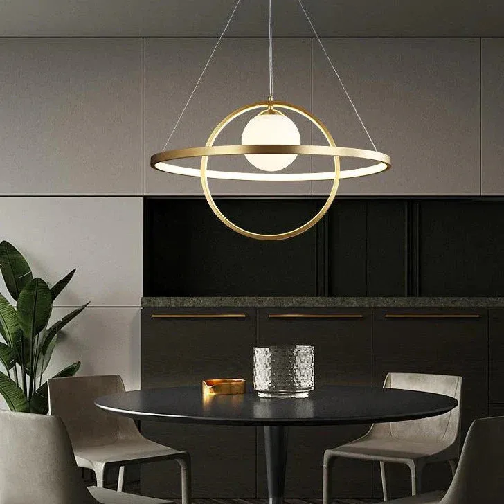 All-copper Creative Lamps Simple Chandelier Luxury Modern Restaurant Nordic Style Minimalist Online Celebrity Lighting