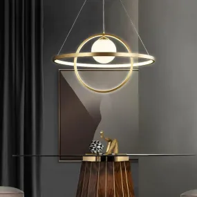 All-copper Creative Lamps Simple Chandelier Luxury Modern Restaurant Nordic Style Minimalist Online Celebrity Lighting