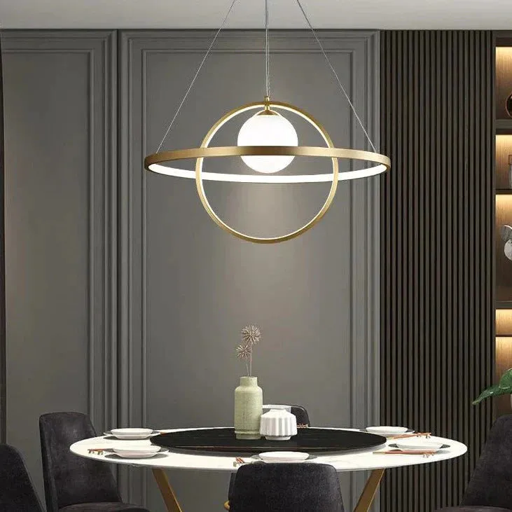 All-copper Creative Lamps Simple Chandelier Luxury Modern Restaurant Nordic Style Minimalist Online Celebrity Lighting