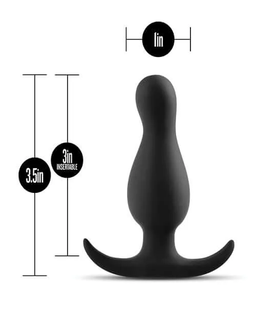 Anal Adventures Platinum Curve Plug Black by Blush Novelties