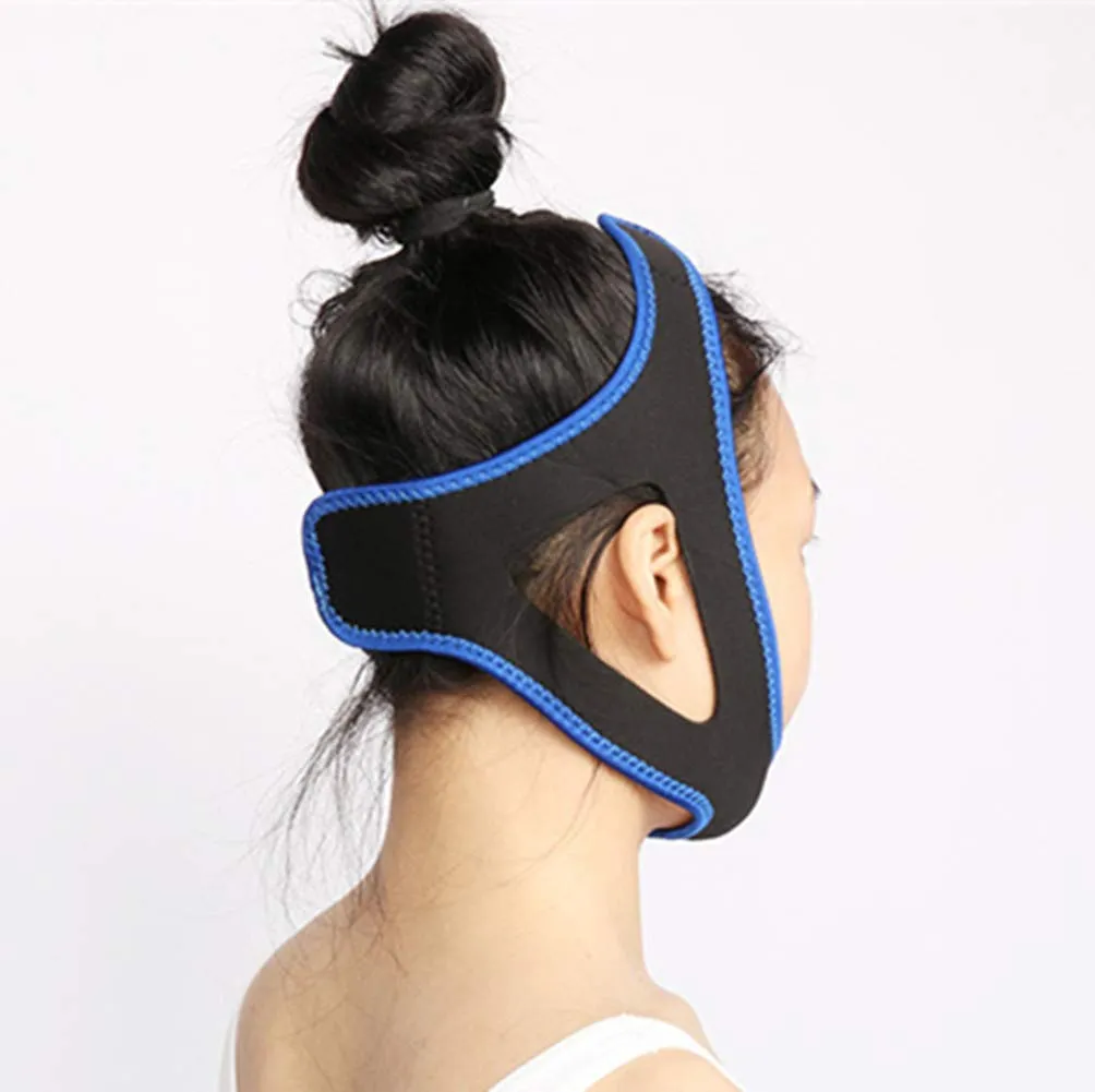 Anti Snore Chin Strap for Men and Women to Help Good Sleep - Snoring Stopper Belt Sleep Aids Snoring Solution - Adjustable Snoring Device(Blue)