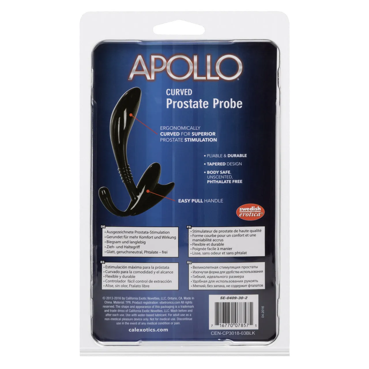 Apollo Curved Prostate Probe - Black