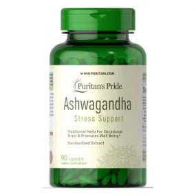Ashwagandha Root Extract Ayurvedic Stress Support 90 Vegi Caps By Puritan's Pride