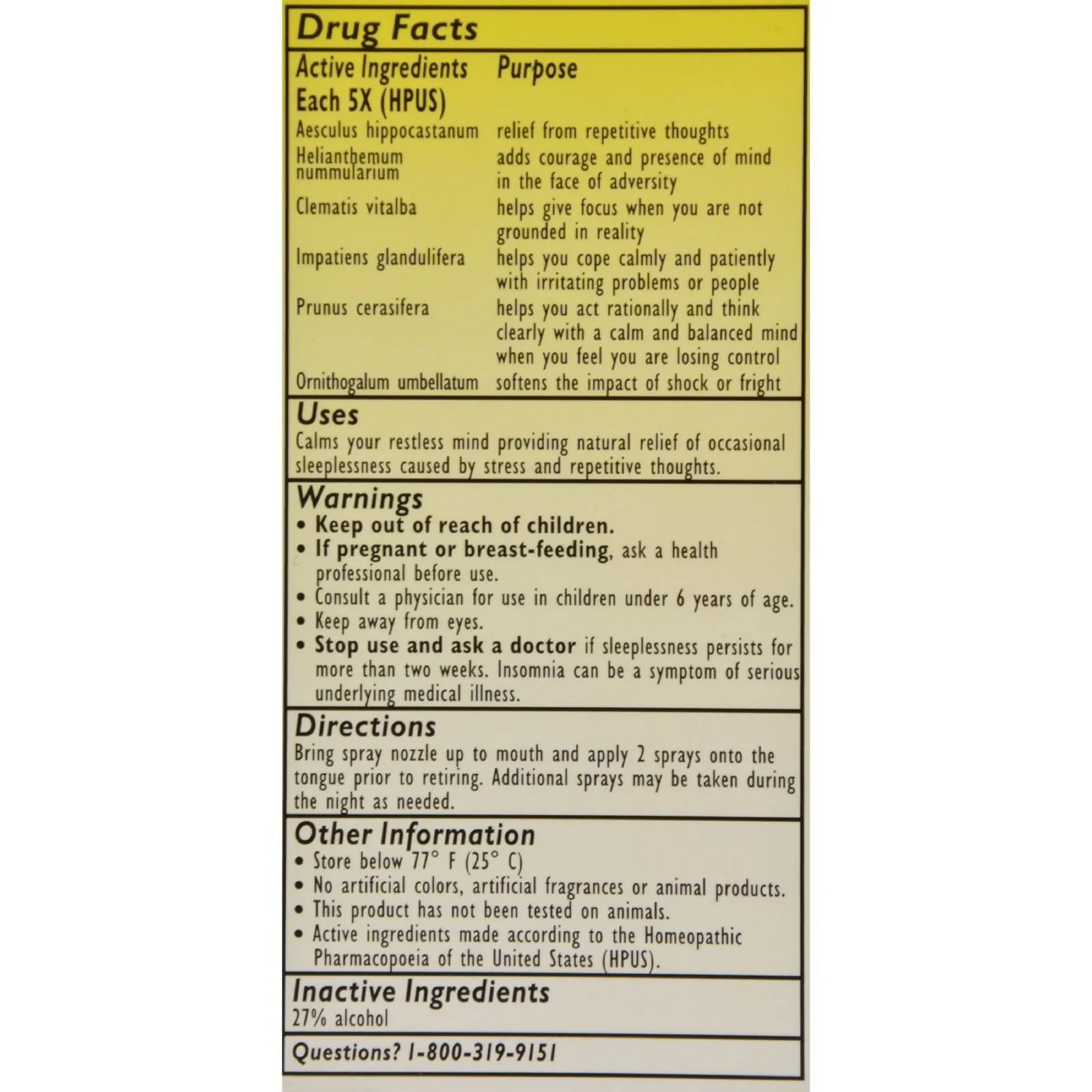Bach Flower Remedies Rescue Sleep Natural Sleep Aid - 0.7 fl oz