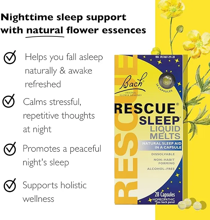 Bach Rescue Sleep Liquid Melts 28 Capsules