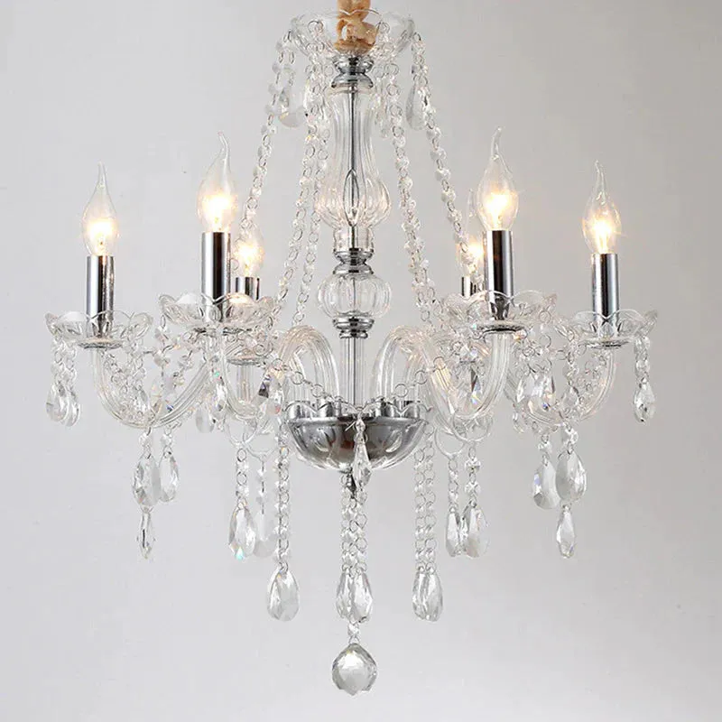 Bedroom Living Room Lamp Hotel European-style Crystal Lamp Restaurant Chandelier Creative Lamps