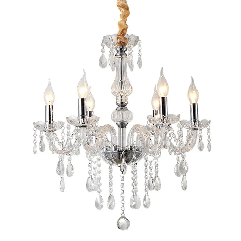 Bedroom Living Room Lamp Hotel European-style Crystal Lamp Restaurant Chandelier Creative Lamps