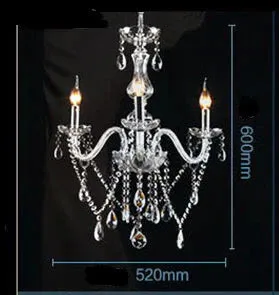 Bedroom Living Room Lamp Hotel European-style Crystal Lamp Restaurant Chandelier Creative Lamps