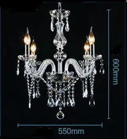 Bedroom Living Room Lamp Hotel European-style Crystal Lamp Restaurant Chandelier Creative Lamps