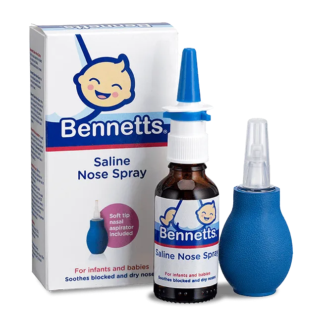 Bennetts Saline Nose Spray and nasal Aspirator