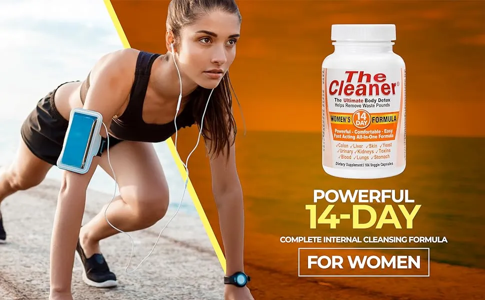 Century Systems, The Cleaner Detox, Powerful 14-Day Complete Internal Cleansing Formula for Women, Support Digestive Health, 104 Vegetarian Capsules