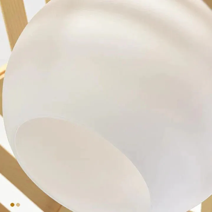Chandelier Personalized Creative Restaurant Lamp Pinecone Nordic Simple Solid Wood Lamp Tatami Bedroom Study Wooden Lamp