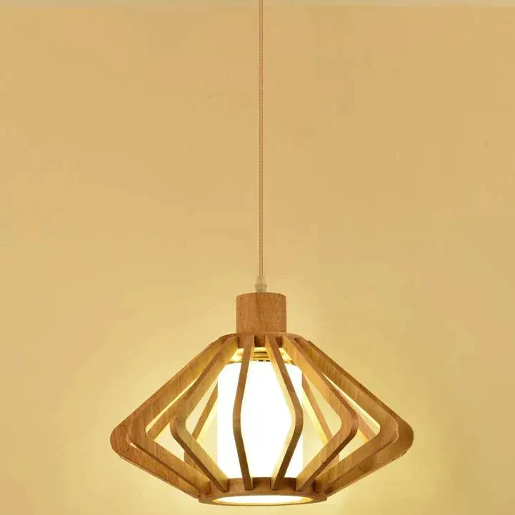 Chandelier Personalized Creative Restaurant Lamp Pinecone Nordic Simple Solid Wood Lamp Tatami Bedroom Study Wooden Lamp
