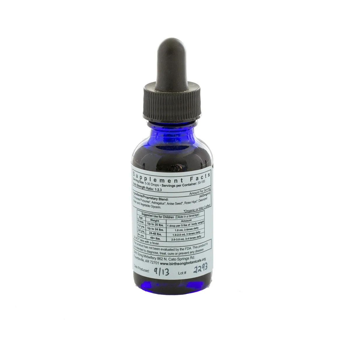 Children's Daily Immune* Organic Herbal Tincture with Astragalus Root 1 oz.