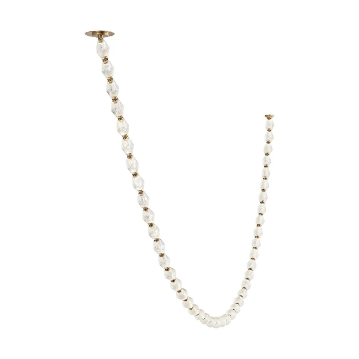Collier 132 LED Chandelier with Surface Canopy 2700K 120-277V Natural Brass Finish