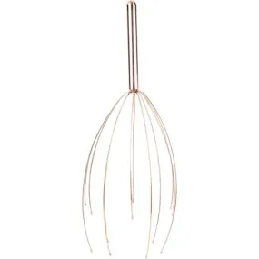 Copper head massager, flexible scalp massager, scraper tingler for stress relief and relaxation, 24.9 cm x 10.9 cm x 10.9 cm, Kikkerland