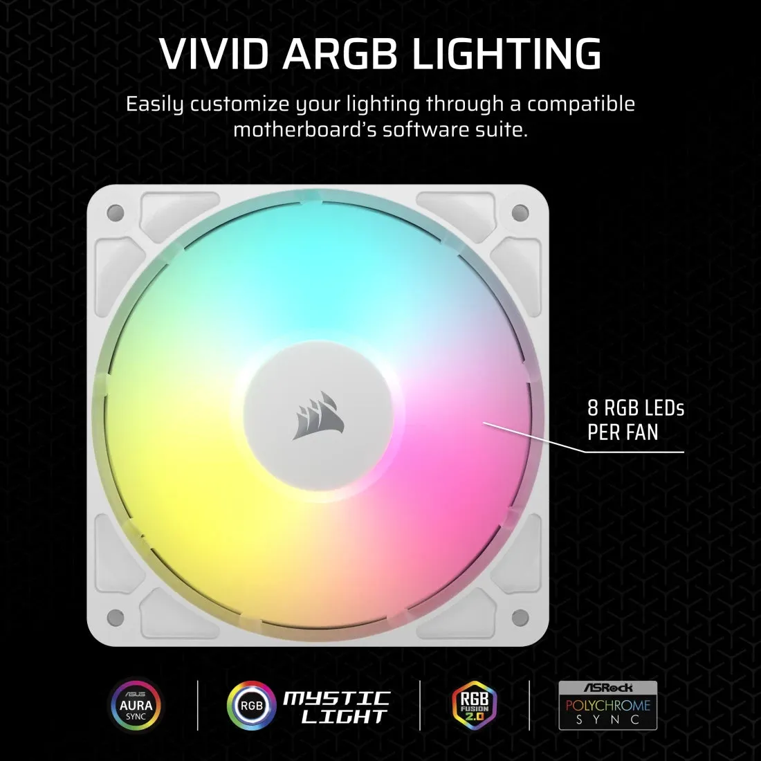 Corsair RS120 | 120mm ARGB Fan (Single/Triple) (Black/White)