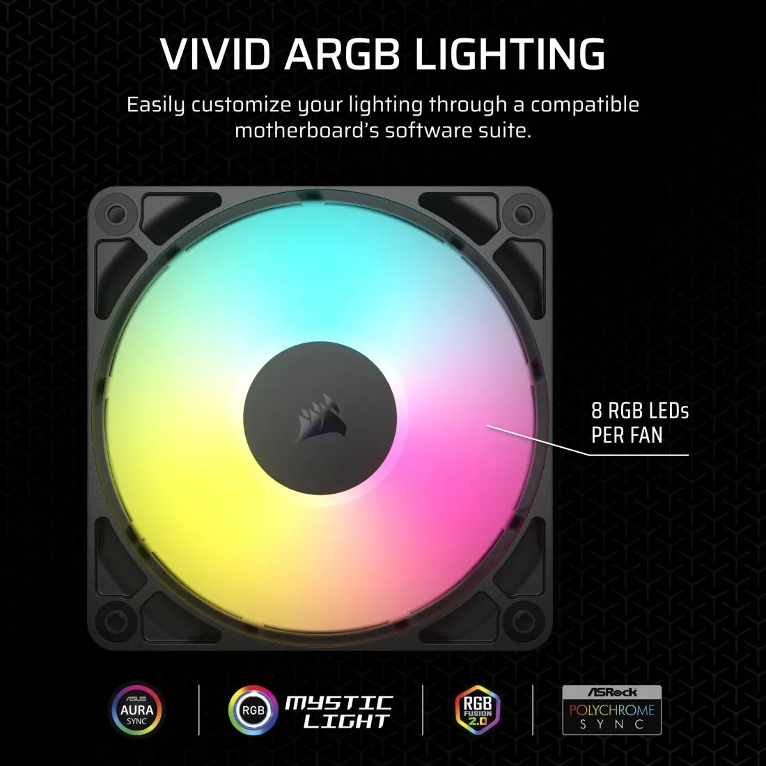 Corsair RS120 | 120mm ARGB Fan (Single/Triple) (Black/White)