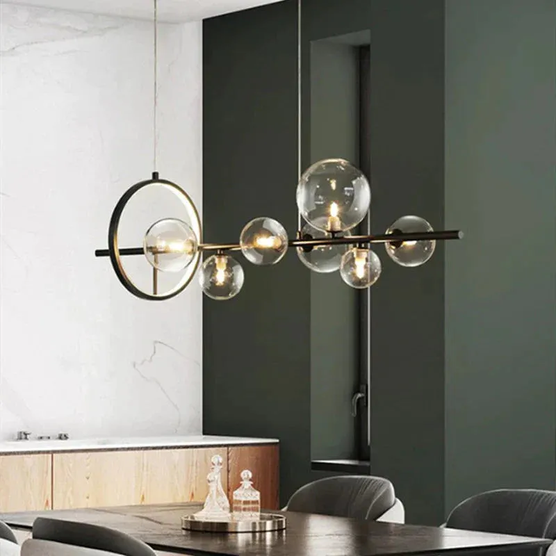 Creative Dining Room Chandelier Modern Minimalist Bar Front Desk Clothing Store Designer Dining Room Glass Decorative Chandelier