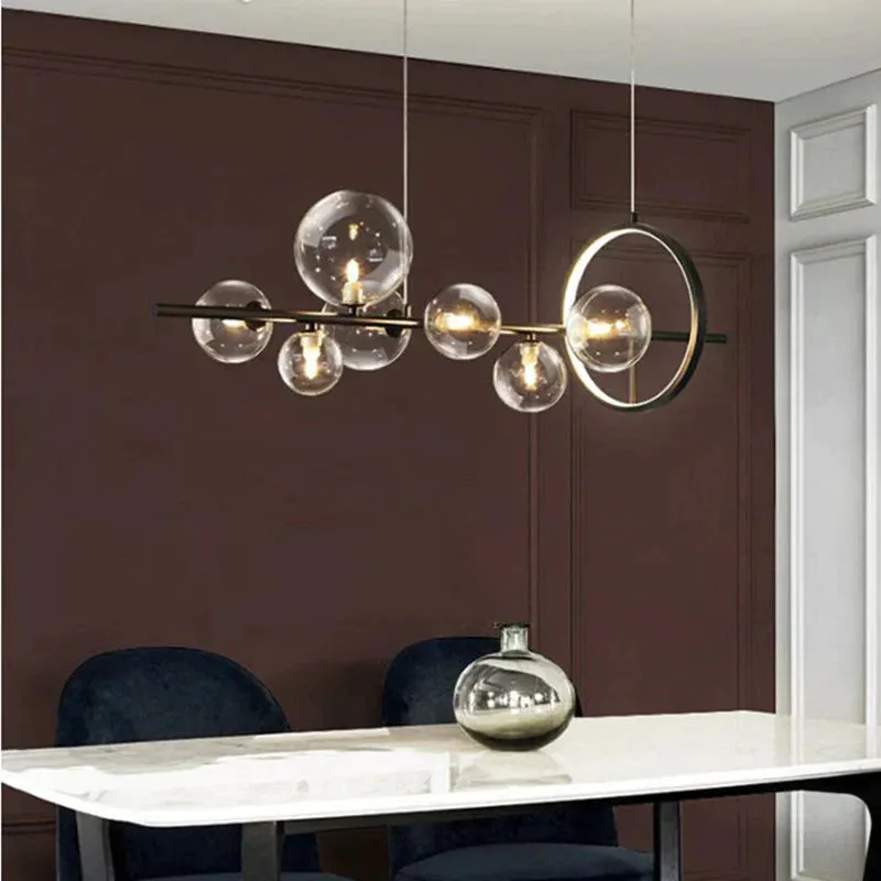 Creative Dining Room Chandelier Modern Minimalist Bar Front Desk Clothing Store Designer Dining Room Glass Decorative Chandelier