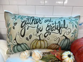 Daron's Gather & Be Grateful Lumbar 14x24 Pillow