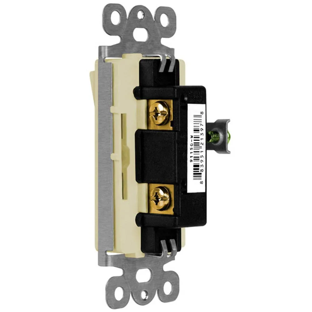 Deco 15 amp Single-Pole Switch, Ivory