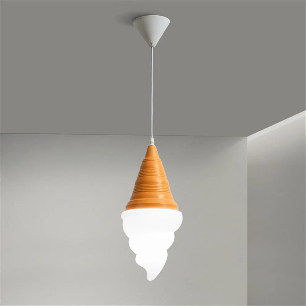 Dessert Shop Ice Cream Cones Pendant Lights Creative Children Led Hanging Lamp Kids Room Light Fixture Dining Room Decoration