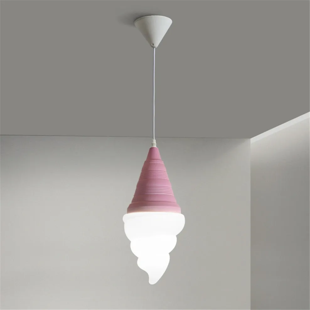 Dessert Shop Ice Cream Cones Pendant Lights Creative Children Led Hanging Lamp Kids Room Light Fixture Dining Room Decoration