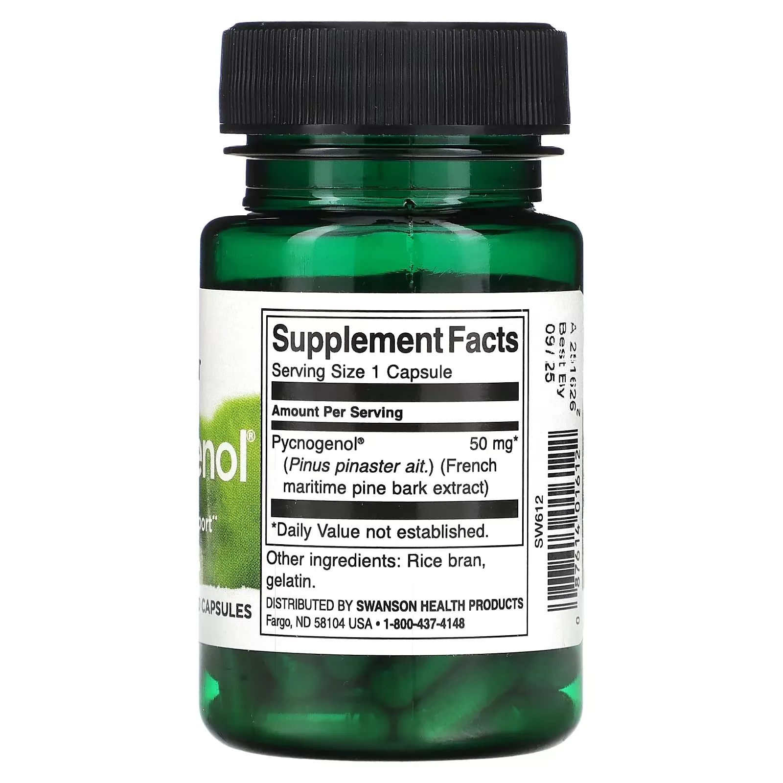 Dietary supplement Swanson Pycnogenol 50 mg, 50 capsules