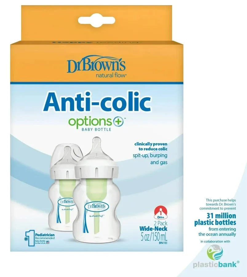 Dr. Brown's - Options  Anti-Colic Wide-Neck Bottles - 2pk/5oz