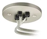 Dual Feed Remote Canopy Soft Feeder Connector in Satin Nickel Finish by Stone Lighting