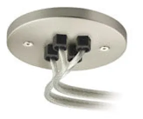 Dual Feed Remote Canopy Soft Feeder Connector in Satin Nickel Finish by Stone Lighting