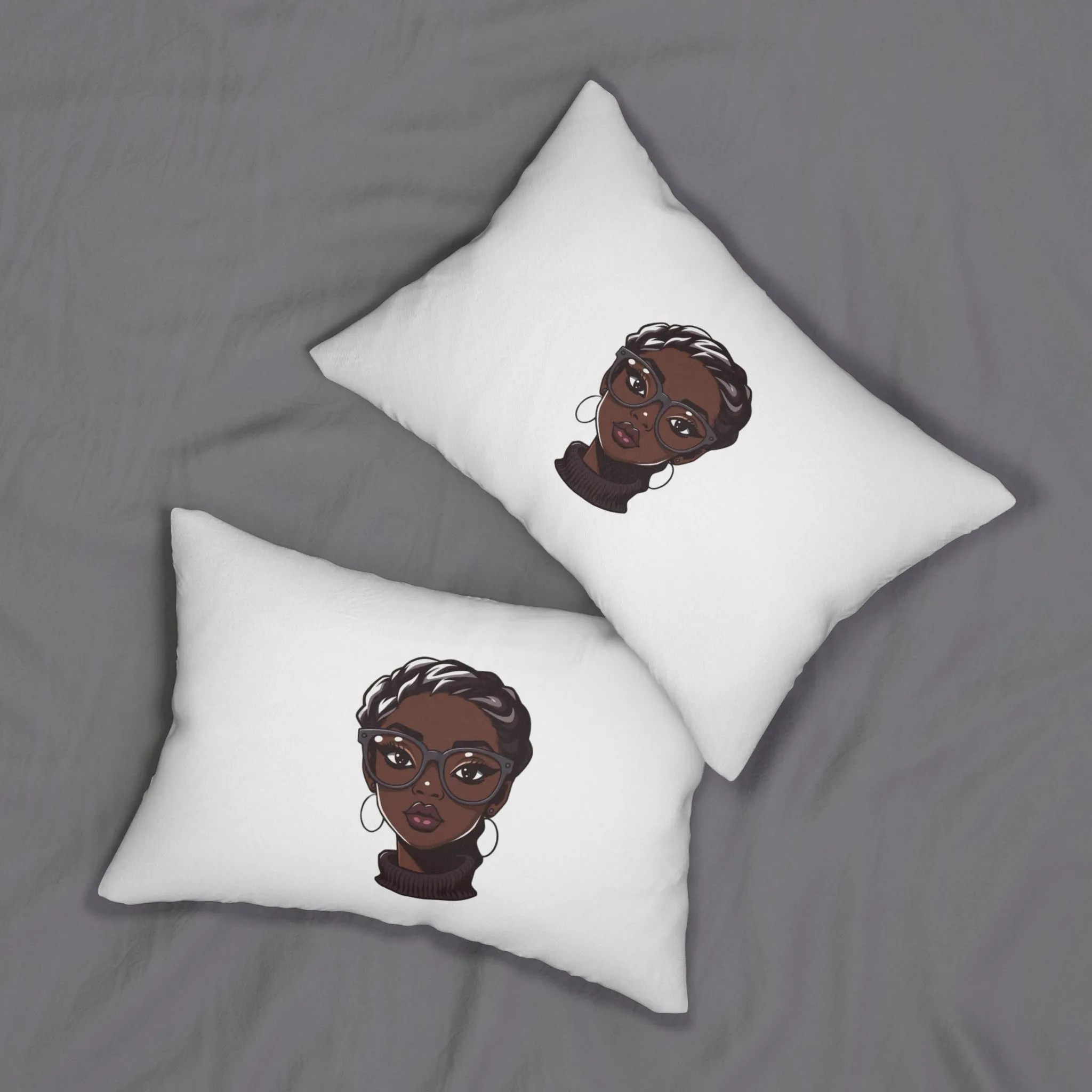 DUO MODERN "Agatha" Spun Polyester Lumbar Pillow