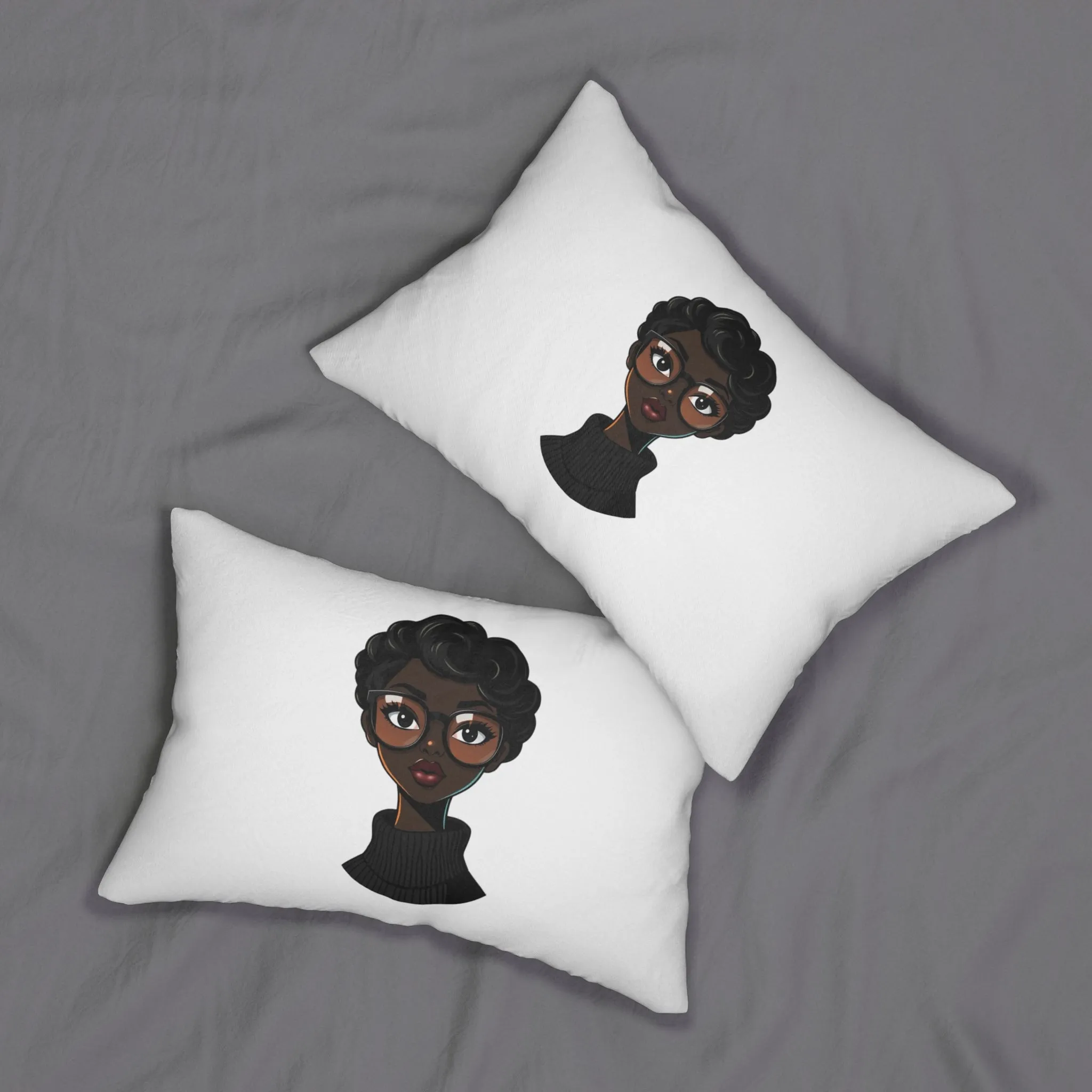 DUO MODERN "Zoe" Spun Polyester Lumbar Pillow